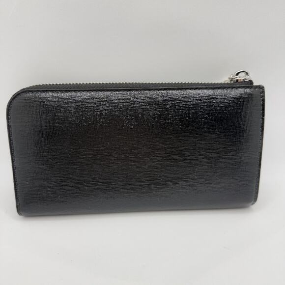 Kate Spade Whiskers Zip Around Continental Wallet KI714 Black with White Cat - Picture 9 of 12